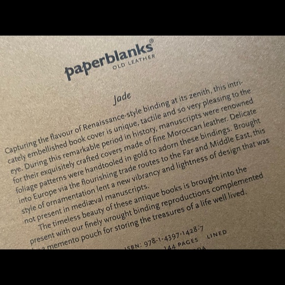 NWOT Paperblanks leather notebook - Picture 6 of 7